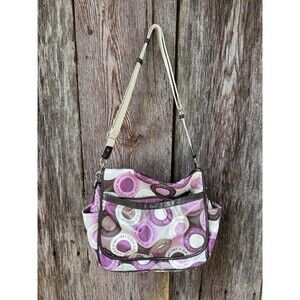Coach Signature Snaphead F18377 Pink Multifunction Diaper Baby Messenger Y2k